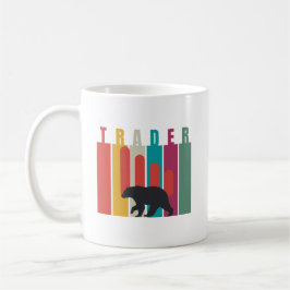 Caneca De Café Mercado baixista | Trader | Design simples