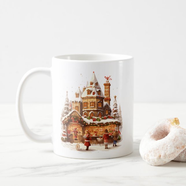 Caneca De Café Mercado de Natal (Com Donut)