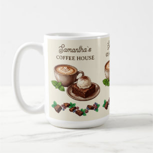 Caneca De Café Mercadoria de Padaria Vintage Personalizada Arte d