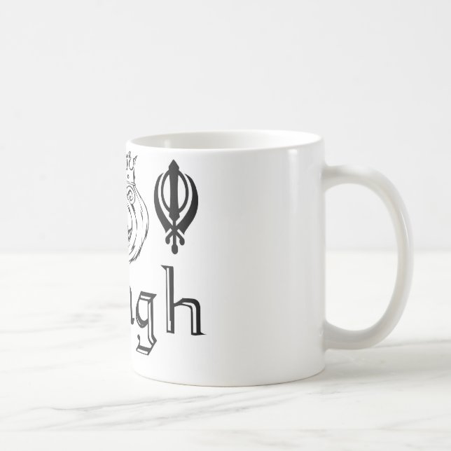 Caneca De Café Mercadoria do design de Khalsa do sikh de Khanda (Direita)