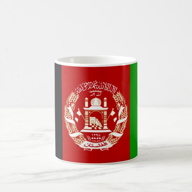 Caneca De Café Merchandise da bandeira do Afeganistão (Centro)
