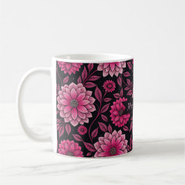 Caneca De Café Merci Maîtresse – Floral Élégant