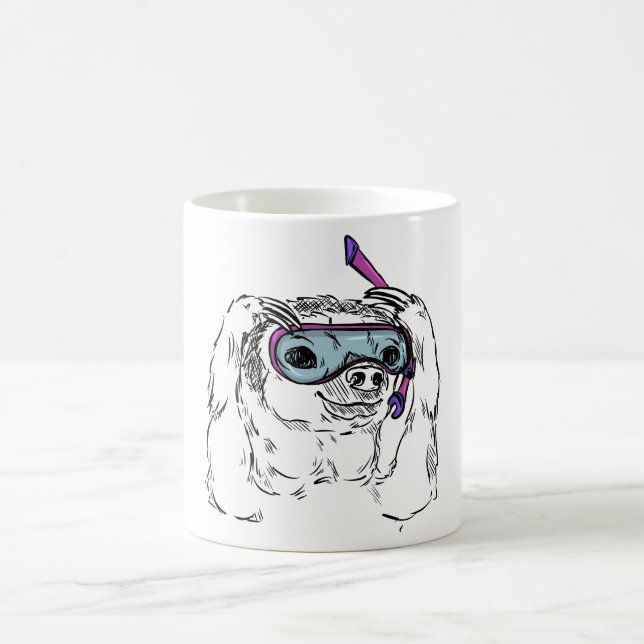 Caneca De Café Mergulhador Misterioso nas Sombras (Centro)