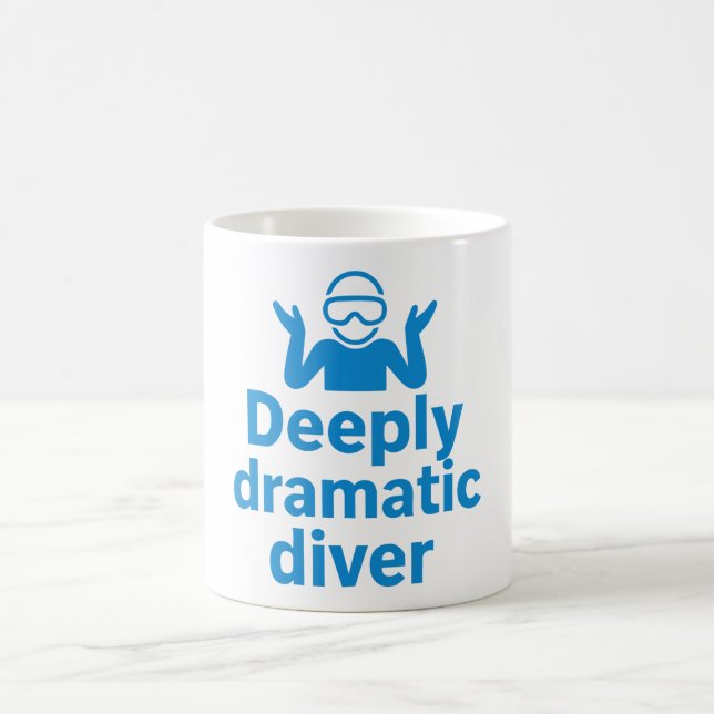 Caneca De Café Mergulhador Profundamente Dramático (Centro)