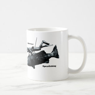 Caneca De Café Mergulhador subaquático de Freediving Spearfishin