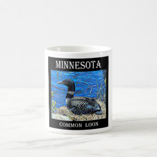 Caneca De Café Mergulhão-do-norte da terra comum de Minnesota