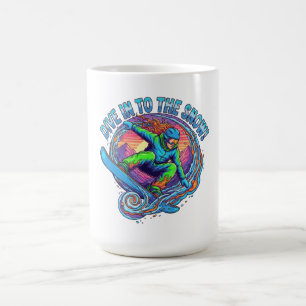 Caneca De Café Mergulhe no Snowboard