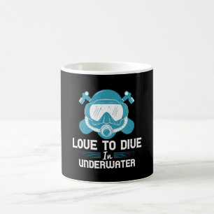 Caneca De Café Mergulho - Amor A Mergulhar Em Águas Submarinas