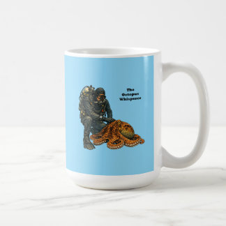 Caneca De Café Mergulho com Equipamento Mergulhador Acariciando u