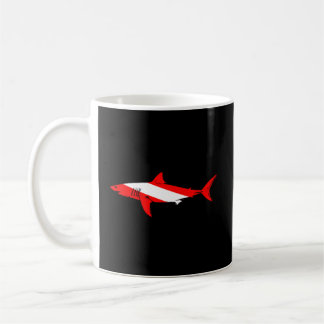 Caneca De Café Mergulho Dive Shark Scuba Para Mergulhar