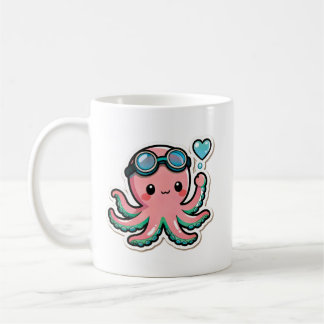 Caneca De Café Mergulho Kawaii