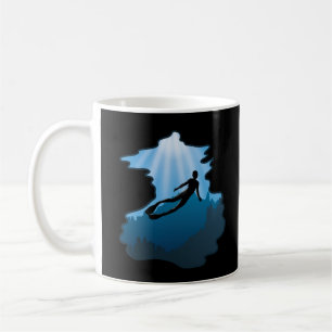 Caneca De Café Mergulho — Mergulhador Subaquático Livre