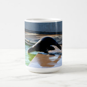 Caneca De Café Mergulho no leão do mar da Califórnia