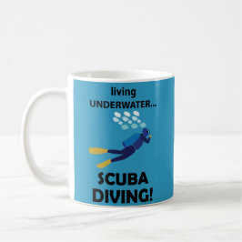 Caneca De Café Mergulho Scuba Vivendo Submarino Scuba
