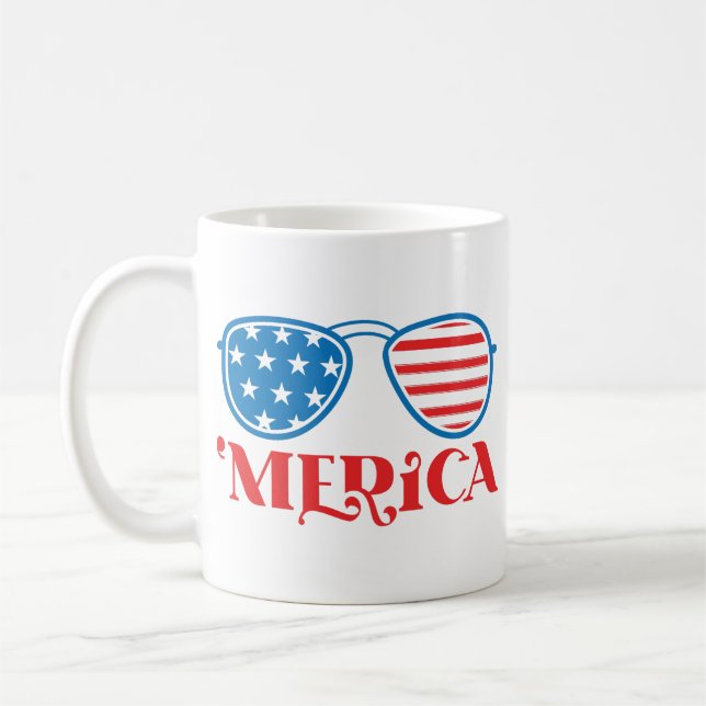 Caneca De Café "Merica - 4 de julho (Esquerda)