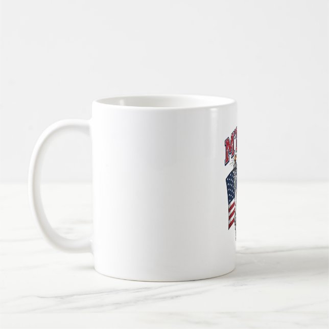 Caneca De Café MERICA Vintage Liberdade Patriótica (Esquerda)