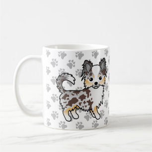 Caneca De Café Merle Casaco Chihuahua Cachorro e patas