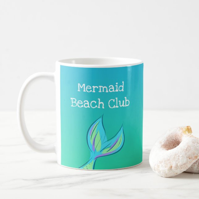 Caneca De Café Mermaid Beach Club (Com Donut)