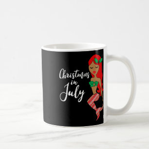 Caneca De Café Mermaid do Natal em Julho
