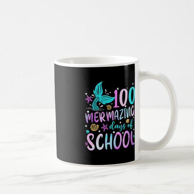 Caneca De Café Mermaid Tail 100 Dias de Mermasterização de School (Direita)
