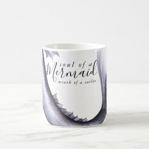 Caneca De Café MermaidLife Sailor Mouth Sereid Soul LILA
