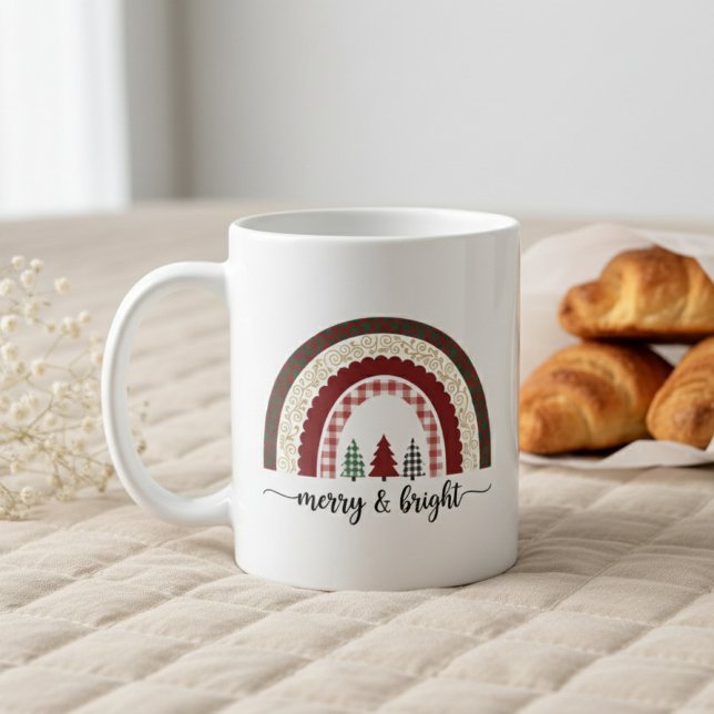 Caneca De Café Merry and Bright Christmas Mug – Festive Holiday  (Criador carregado)
