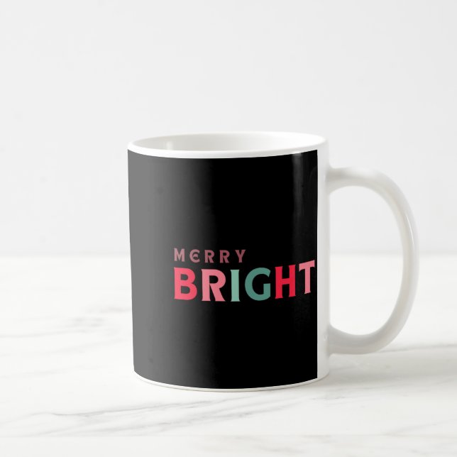 Caneca De Café Merry And Bright Cute Colorful Toddler  (Direita)