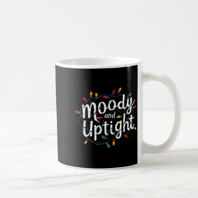 Caneca De Café Merry And Bright Moody And Uptight Christmas Coupl (Direita)