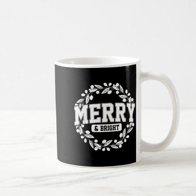 Caneca De Café Merry And Bright Moody And Uptight Christmas Coupl (Direita)