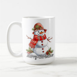 Caneca De Café Merry Christmas Festive Little Snowman