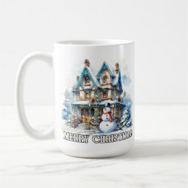 Caneca De Café Merry Christmas Holiday Wintertime Snowman