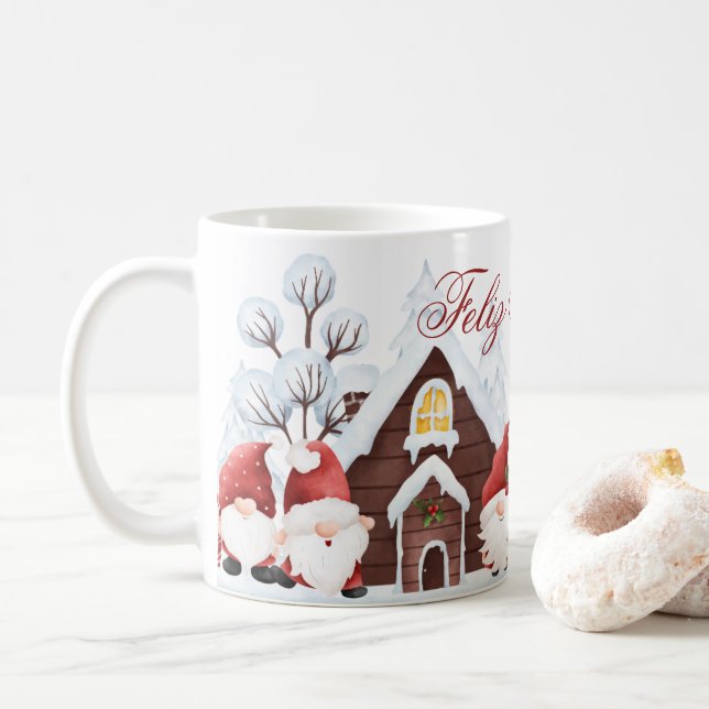 Caneca De Café Merry Christmas Mug (Com Donut)