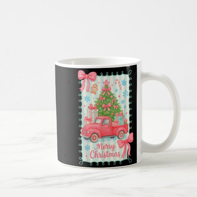Caneca De Café Merry Christmas Nk Truck Family Matching Pajamas G (Direita)