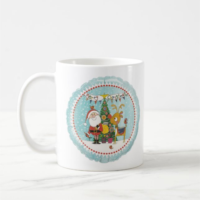 Caneca De Café Merry Christmas Santa  (Esquerda)