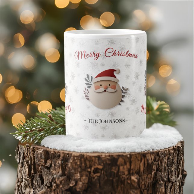 Caneca De Café Merry Christmas Santa – Personalized Ho Ho Ho  (Criador carregado)