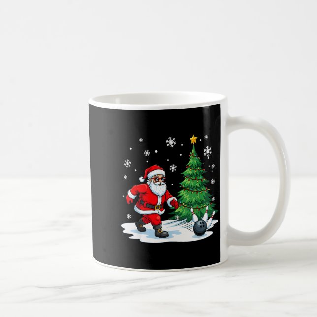 Caneca De Café Merry Christmas Santa Playing Bowling Srt Lovers  (Direita)