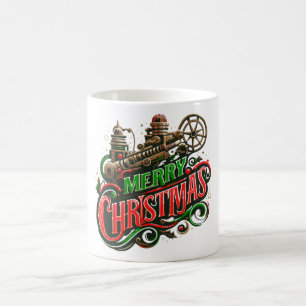 Caneca De Café Merry Christmas steampunk