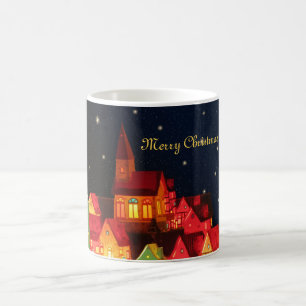 Caneca De Café Merry Christmas Village Mug
