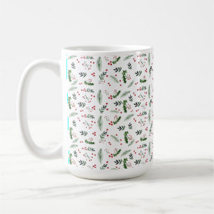 Caneca De Café Merry Christmas Wreath deixa padrão