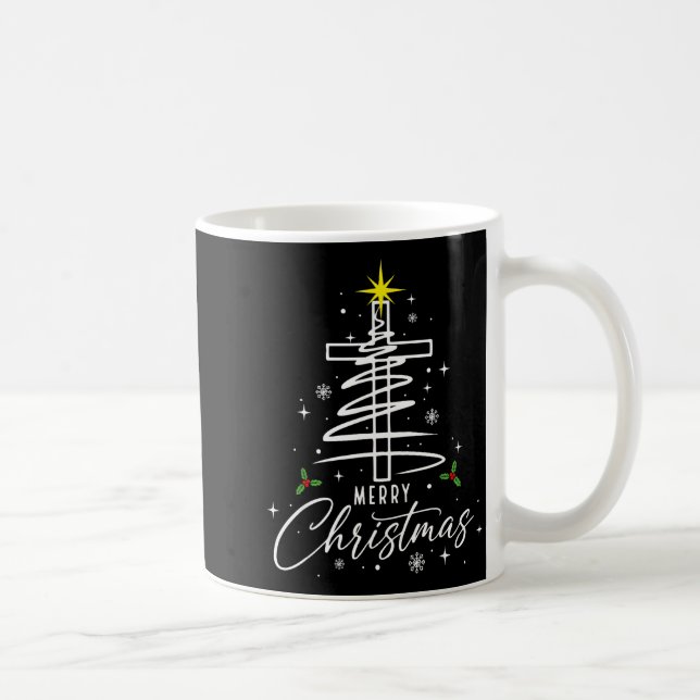 Caneca De Café Merry Christmas Xmas Christian Jesus Holiday Famil (Direita)