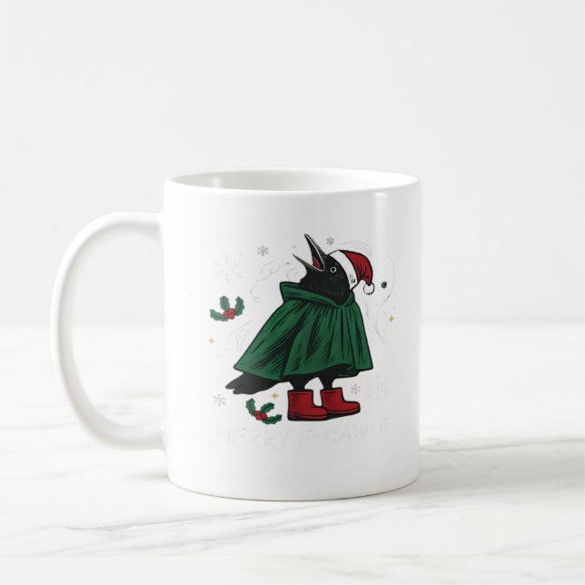 Caneca De Café Merry F Caw F Funny Graphic Style (Esquerda)