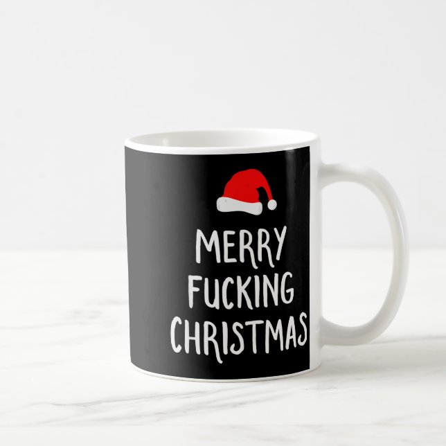 Caneca De Café Merry Foring Christmas Inappropriate Santa Pajama  (Direita)