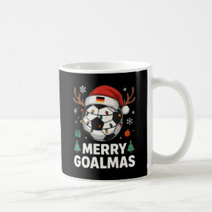 Caneca De Café Merry Goalmas - Futebol Natalino Divertido