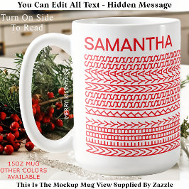 Caneca De Café Merry Kissmyass Nome Personalizado 160R Mensagem O
