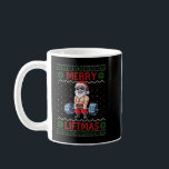 Caneca De Café Merry Liftmas Ugly Christmas Santa Claus Gym Worko<br><div class="desc">Merry Liftmas Ugly Christmas Santa Claus Gym Workout Gifts</div>