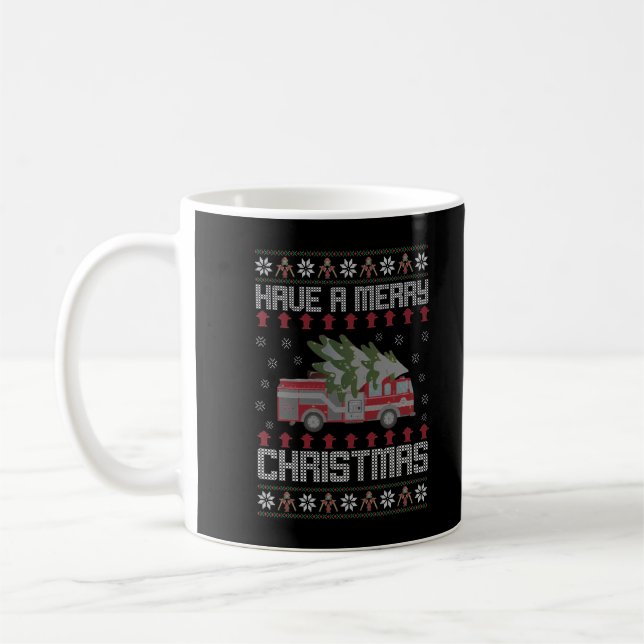 Caneca De Café Merry Xmas Engraçado Fodora de Natal Fi (Esquerda)