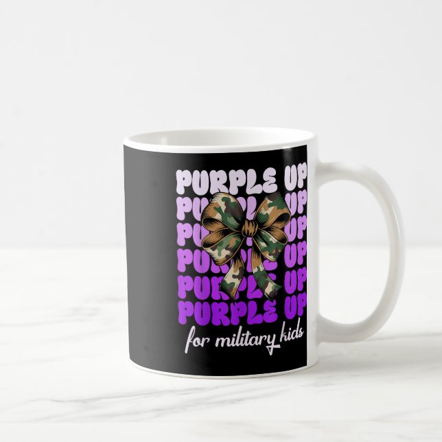 Caneca De Café Mês Da Garota Militar Roxo Para Mil (Direita)