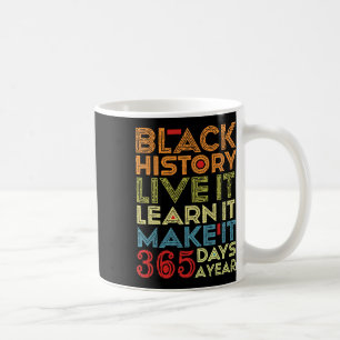 Caneca De Café Mês da História Negra 2025 Viva Aprenda Faça