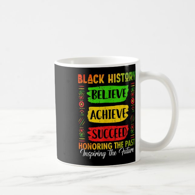 Caneca De Café Mês da História Negra Acredite Alcance Sucesso Mel (Direita)