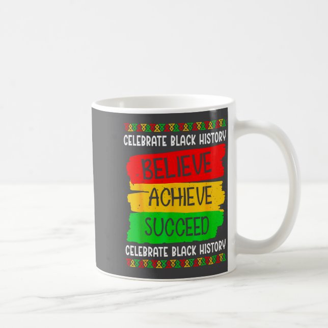 Caneca De Café Mês da História Negra Acredite Alcance Sucesso Mel (Direita)